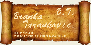 Branka Taranković vizit kartica